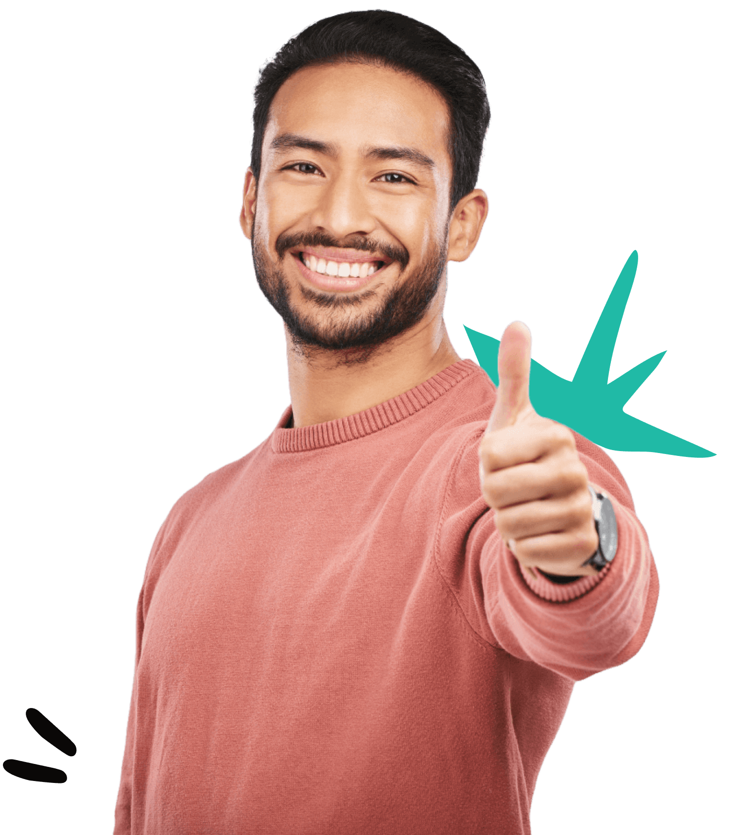 A man holding a bundle of dollars