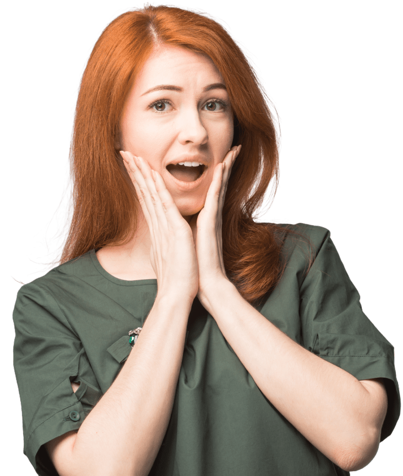 A lady with happy face on rewards