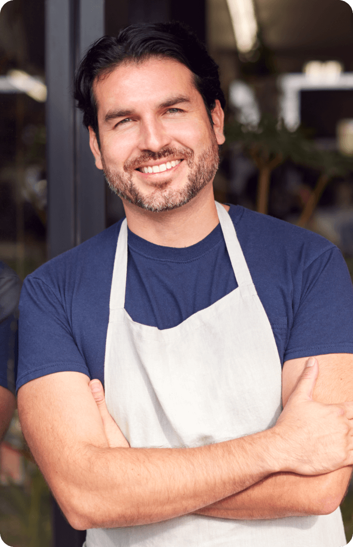 A man smiling due to quick loans approval