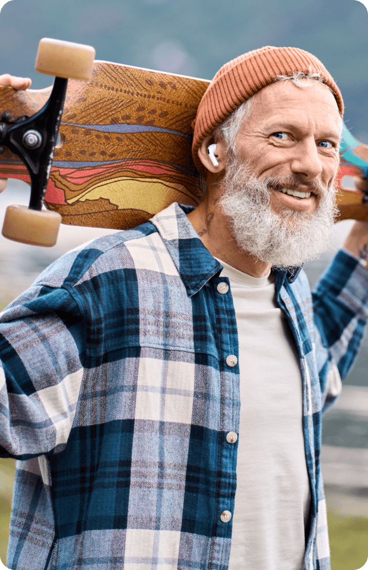 A old man enjoying CashnGo small loans