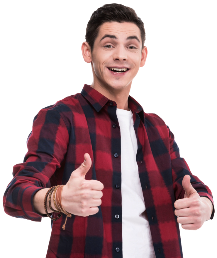 A boy showing appreciation for loan offers